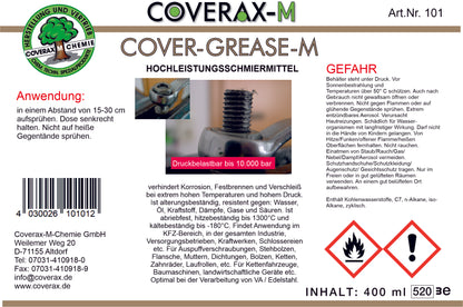 Art. Nr. 101 - Cover-Grease-M, Hochtemperatur-Schmiermittel, Aerosol 400ml.