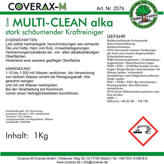 257B - Multi Clean alka Pro, Flasche á 1 Liter Kraftreiniger